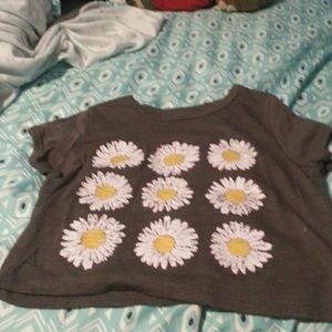 A crop top with sun flowers